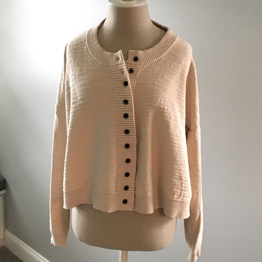 Madewell Cream Button-Up Cardigan